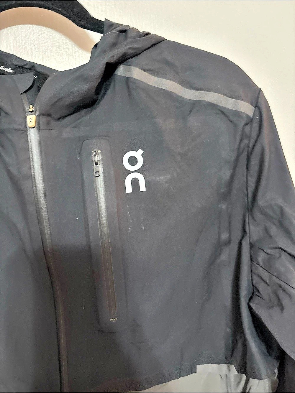 On Weather Jacket Color Block Performance Jacket water resistant packable M - Picture 2 of 8